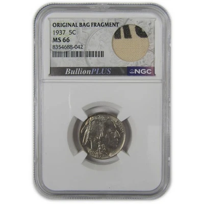 1937 Indian Head Buffalo Nickel MS 66 NGC Bag Fragment SKU:I22658 - Image 1 of 4