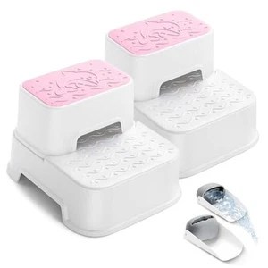 2 Step Stools for Kids - Double up Toddlers Multifunctional Toilet Step Stool - Picture 1 of 7