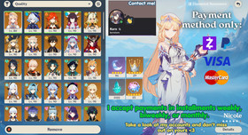Genshin Impact AR 60 America - Nicole - Furina - Columbina - Mavuika - Raiden