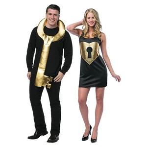 Rasta Imposta Adult Key to My Heart Couples Costume - One Size Fits Most - Gold - Picture 1 of 2