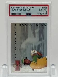 ⚾ 1993 Upper Deck #TN3 – Rickey Henderson – Then & Now Insert – PSA 6 ⚾ - Picture 1 of 2
