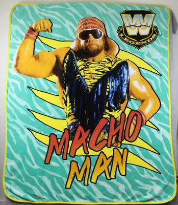 WWE Legends Macho Man Randy Savage Fleece Blanket 48x60 inches WWF Wrestling - Image 1 of 4