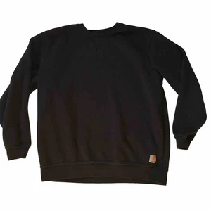 Sudadera De Colección Carhartt Hombres XL Negra Ropa de Trabajo Logo Pullover Cuello Redondo K124BLK Y2K - Imagen 1 de 10