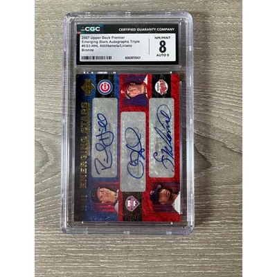 2007 Upper Deck Premier Emerging Stars Autographs 16/25- Hill- Hanels- Liriano - Image 1 of 3