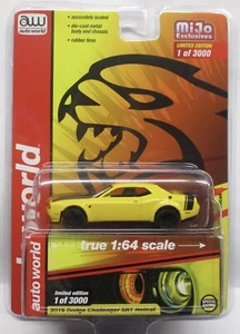 2020 AUTO WORLD MIJO EXCLUSIVE 2019 DODGE CHALLENGER SRT HELLCAT YELLOW - Picture 1 of 2