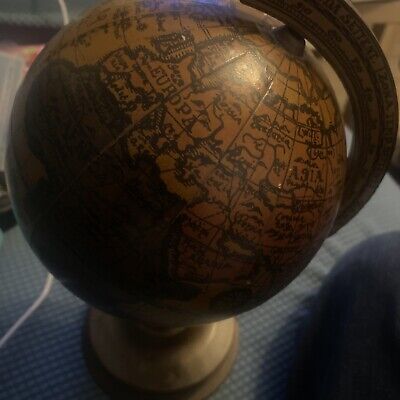 Italian Wooden World Globe Desktop Size • 7.49£