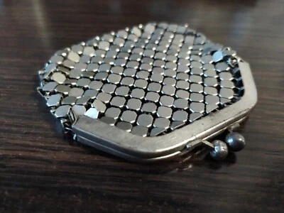 Vintage  women's Soviet metal  purse iron mesh for coins 1970. USSR Original - Image 1 of 4