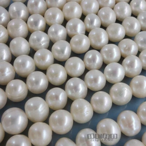 "Cuentas de patata perla cultivadas en agua dulce blancas de 14" ap. 7mm - 8mm #17151 - Imagen 1 de 3