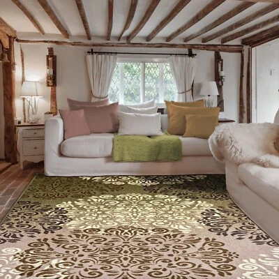 Hedena Traditional Geometric Stain Resistant Large Indoor Area Rug or Runner - Image 1 of 4