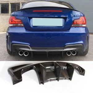 For BMW E82 1M Coupe 2011-2016 Carbon Fiber Rear Bumper Diffuser Lip Body Kits - Picture 1 of 8