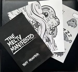 Buff Monster signed Melty Manifesto Art Book / Zine w/ 3 LIMITED EDITION PRINTS! - Picture 1 of 10