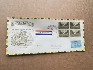 US 1945 FDC W/ Pent Art Cachet (25-15) US Army #934 +US Infantry Cachet B - Picture 1 of 2