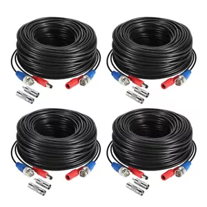 ZOSI 100ft CCTV system Camera DVR Video DC Power BNC RCA Cable Wire Connector