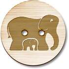 'Elephants' Wooden Buttons (BT007329)