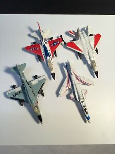 VTG Unbranded Die Cast Lot of 4 Planes F16/F15 Eagle/Grumman X-29-A/A4E Skyhawk