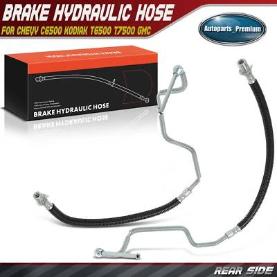 2x Manguera hidráulica de freno lateral trasero derecho y derecho para Chevy C6500 Kodiak T6500 T7500 GMC Foto 1 de 4