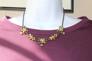 Cookie Lee Vintage Boho Chic Antique Crystal Beaded 18" Adj Necklace Christmas - Picture 1 of 4
