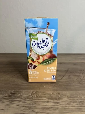 Crystal Light Peach Iced Tea Drink Mix Pitcher Pack 1.5 oz Brand New In Box - Image 1 of 4