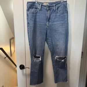Madewell the High-Rise Slim Crop Boyjean Ankle Distressed High Waist 30 - Picture 1 of 8