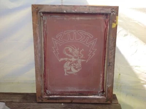 Vintage Silk Screen Printing "Artista" Wood Frame - Picture 1 of 17