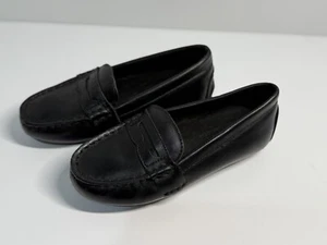 Polo Ralph Lauren BLACK Penny Loafers Slip On Dress Shoe Boys Size 10 Youth - Picture 1 of 4