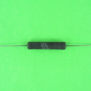 Dale .1 Ohm 10W 1% Wirewound Precision Power Resistor Silicon Coated Axial Lead - Picture 1 of 3
