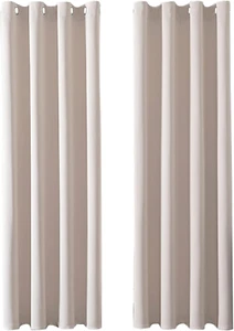 2 Pezzi Tende Oscuranti per Interni Isolanti Termiche Con Occhielli Moderne Copr - Foto 1 di 12
