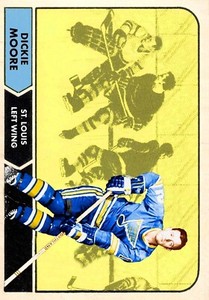 Custom made OPC like 1968-69 St. Louis Blues Dickie Moore Hockey card