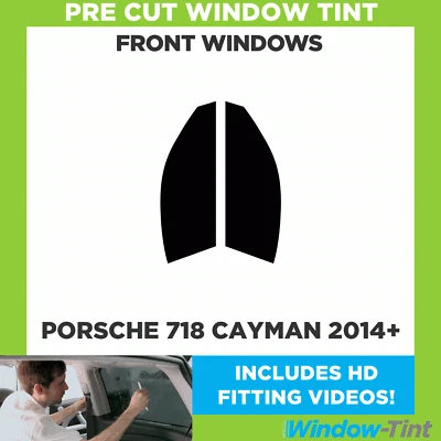 Ventanas delanteras tintadas precortadas para Porsche 718 Cayman 2014+ Foto 1 de 4