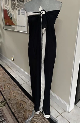 La Perla Bathing Suit Wrap/Shawl Navy w/ White Border -NEW- Made in Italy - Image 1 of 4