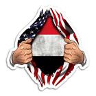 Gift Sticker : Yemen Flag Usa Chest American Yemeni Expat Country