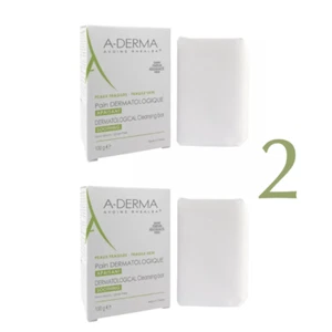 2x A-DERMA ADERMA Dermatological Bar Fragrance-Free 100g Exp.09/2029 - Picture 1 of 2
