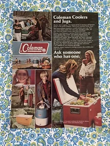 Vintage 1973 Coleman Coolers Jugs Print Ad - Picture 1 of 7