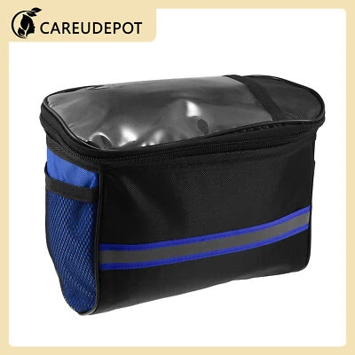 Bike Handlebar Bag with Phone Holder Polyester Storage Bag Blue Item of 1 - Image 1 of 4