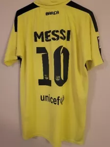 Authentic QATAR AIRWAYS Nike Barcelona LIONEL MESSI #10 Soccer XL UNICEF Jersey - Picture 1 of 5