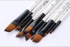 Angular Paint Brushes Nylon Hair Angled Watercolor Pait Brush Set For Acrylics W