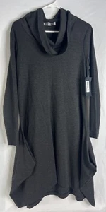 NWT Bryn Walker Tunic Dress Women's Size XS Black Cowl Neck long sleeve pullover - Picture 1 of 5