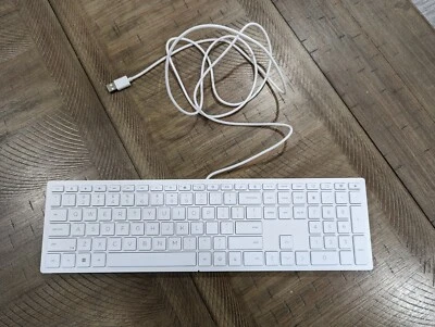 HP Lifestyle Wired Keyboard + Mouse White Slim Low Profile M54851-001 - Image 1 of 4