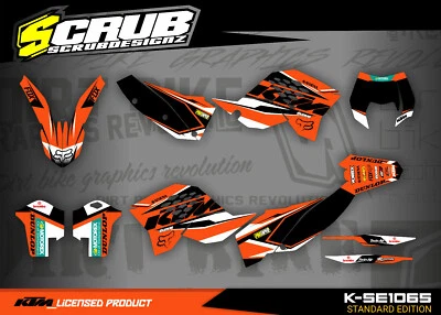 KTM Dekor EXC 125 200 250 300 400 450 530R 2008 2009 2010 2011 Aufkleber SCRUB - Bild 1 von 4