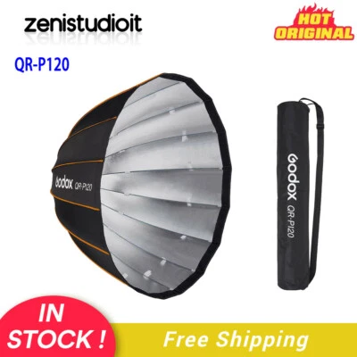 US Godox QR-P120 120cm Quick Setup Parabolic Softbox Bowens for Studio Flash - Image 1 of 4