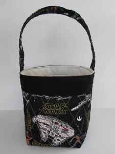 Handgefertigter gesteppter Osterkorb im Star Wars Print - gefüttert - waschbar - Bild 1 von 4