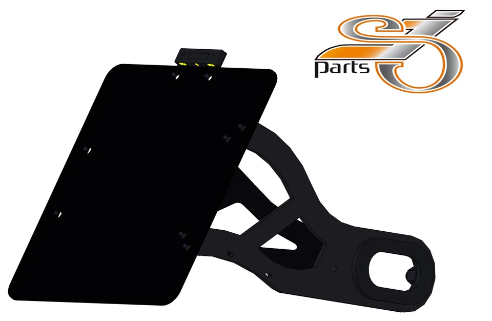 Harley Davidson Rocker C Soporte de matrícula de montaje lateral + Iluminación Foto 1 de 2