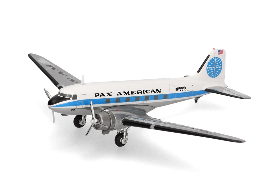 HERPA DOUGLAS DC-3 Pan American World Airways Clipperle échelle 1/200 HER5...
