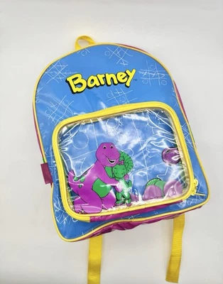 Raro/Vintage - Mochila Barney 1997 plástico transparente The Lyons Group (Roxo) - Imagem 1 de 4