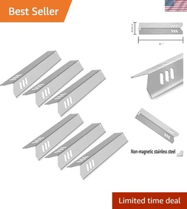 Durable 15" Grill Heat Plates for Outdoor Cooking - 6-Pack Stainless Steel - Picture 1 of 9