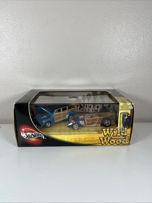 100% Hot Wheels WILD WOOD 1948 Ford Woody & 30's Custom Roadster Diecast E22 - Image 1 of 4