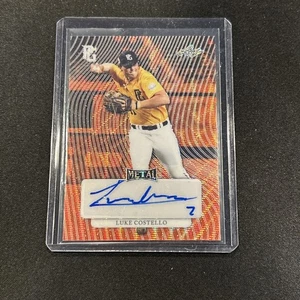 Luke Costello 2023 Leaf Perfect Game Metal Orange Wave 1/1 RC Auto Wake Forest - Picture 1 of 2