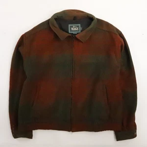 Vintage Woolrich Wool Bomber Jacket Size XL Plaid - Picture 1 of 5