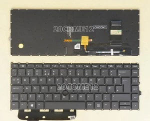 New For HP EliteBook 840 Aero G8 Keyboard backlit no frame UK - Afbeelding 1 van 2