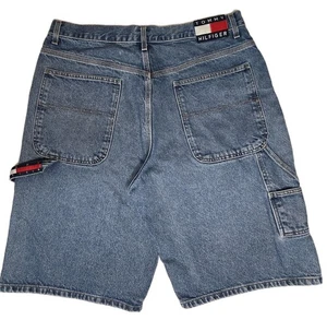 Vintage Tommy Hilfiger Carpenter Jeans Shorts Jorts Y2K Blau Baggy Denim Herren 36 - Bild 1 von 18